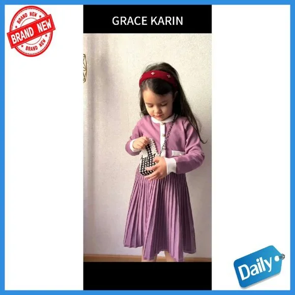 Girls Long Sleeve Knit Sweater Dress A-Line Fall Winter Casual - Picture 7 of 8